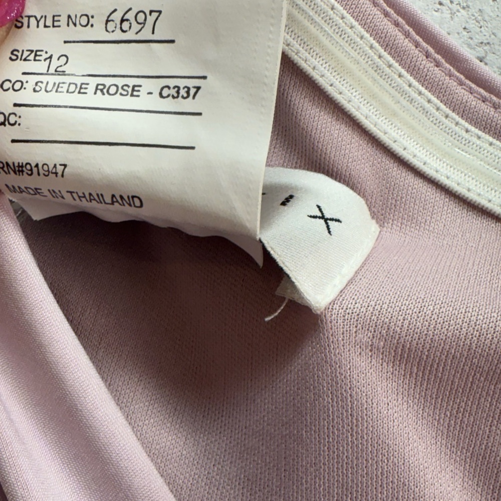 After Six 6697 Bridesmaid Dress Evening Gown Light Rose Pink Stretch Jersey 12 - Picture 6 of 11